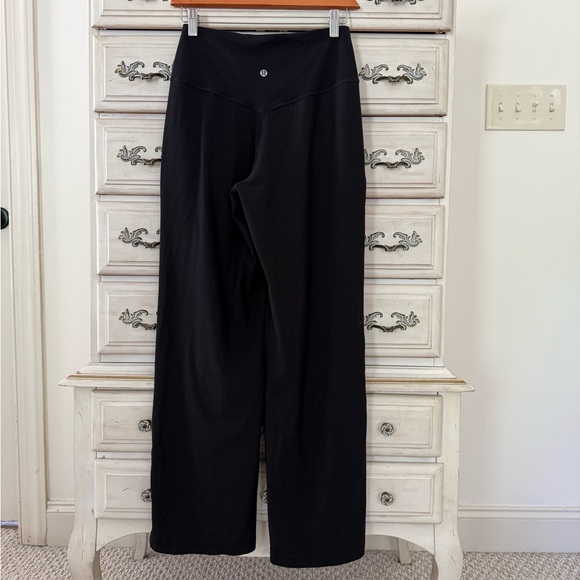 Lululemon Black Align High Rise Ribbed Wide Leg Pants - Picture 6 of 9